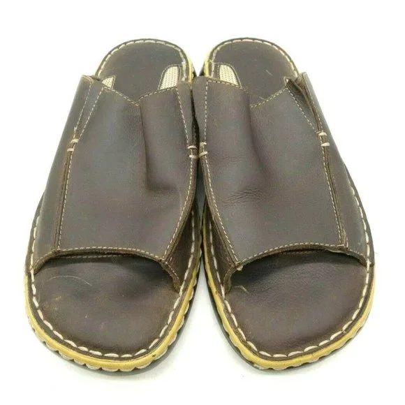 Bed|Stü | Shoes | Bed Stu Brown Leather Casual Slide Sandals  display picture 3